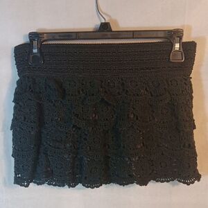 Black Crochet Shorts
